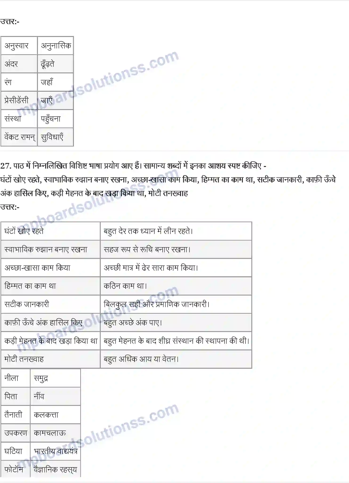 MP Board Book for Class 9 Hindi धिरंजन मालवे - वैज्ञानिक चेतना के वाहक चंद्रशेखर वेंकट रामन Image 7
