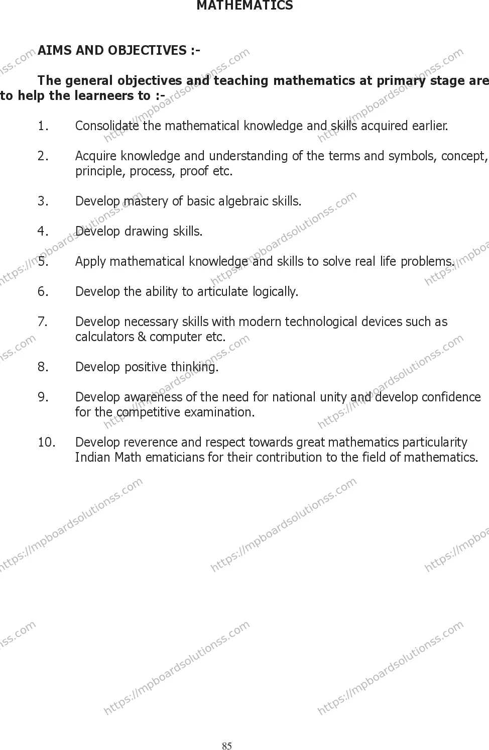 MP Board Class 10 Mathematics 2020-21 Syllabus Image 2