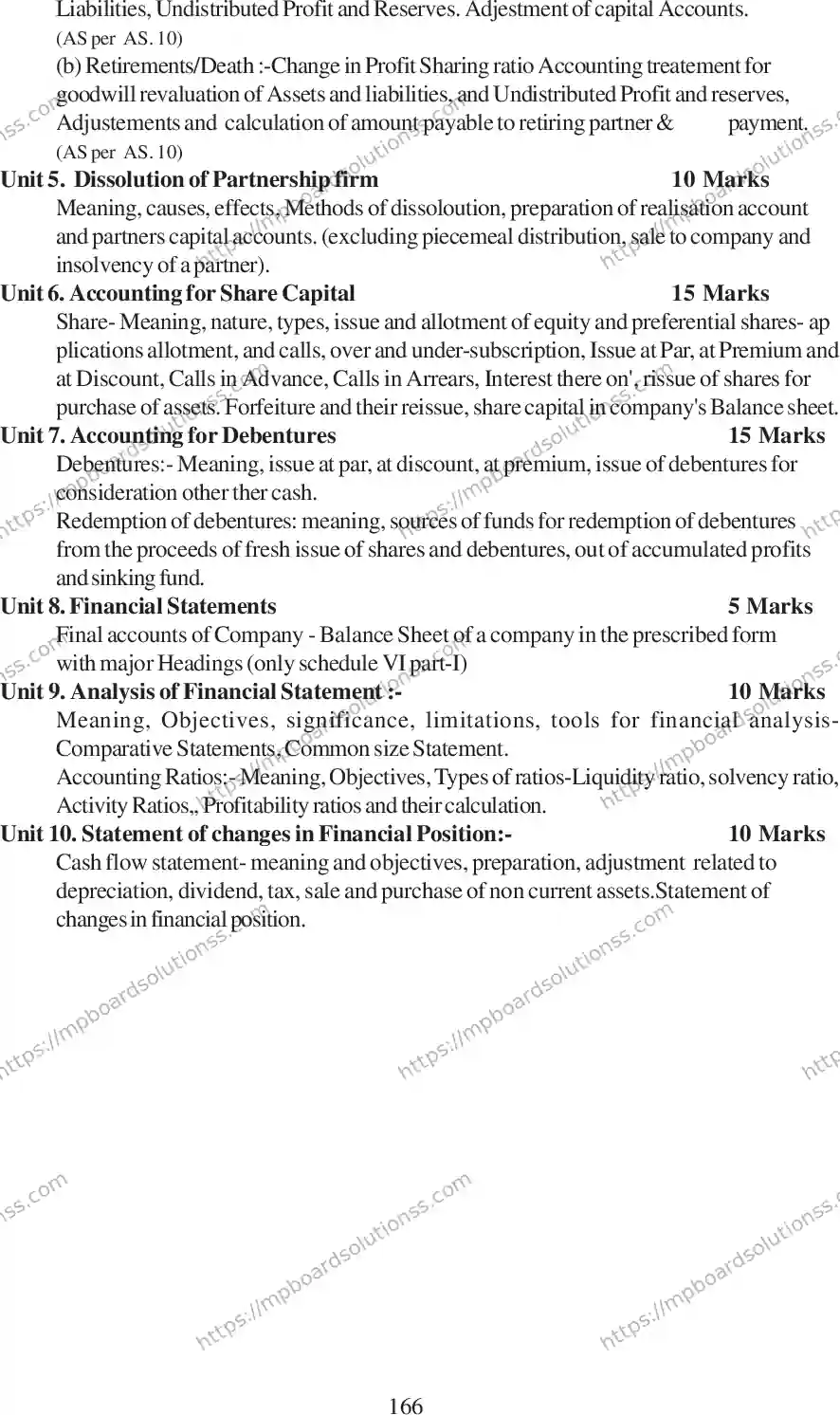 MP Board Class 12 Book Keeping 2020-21 Syllabus Image 5