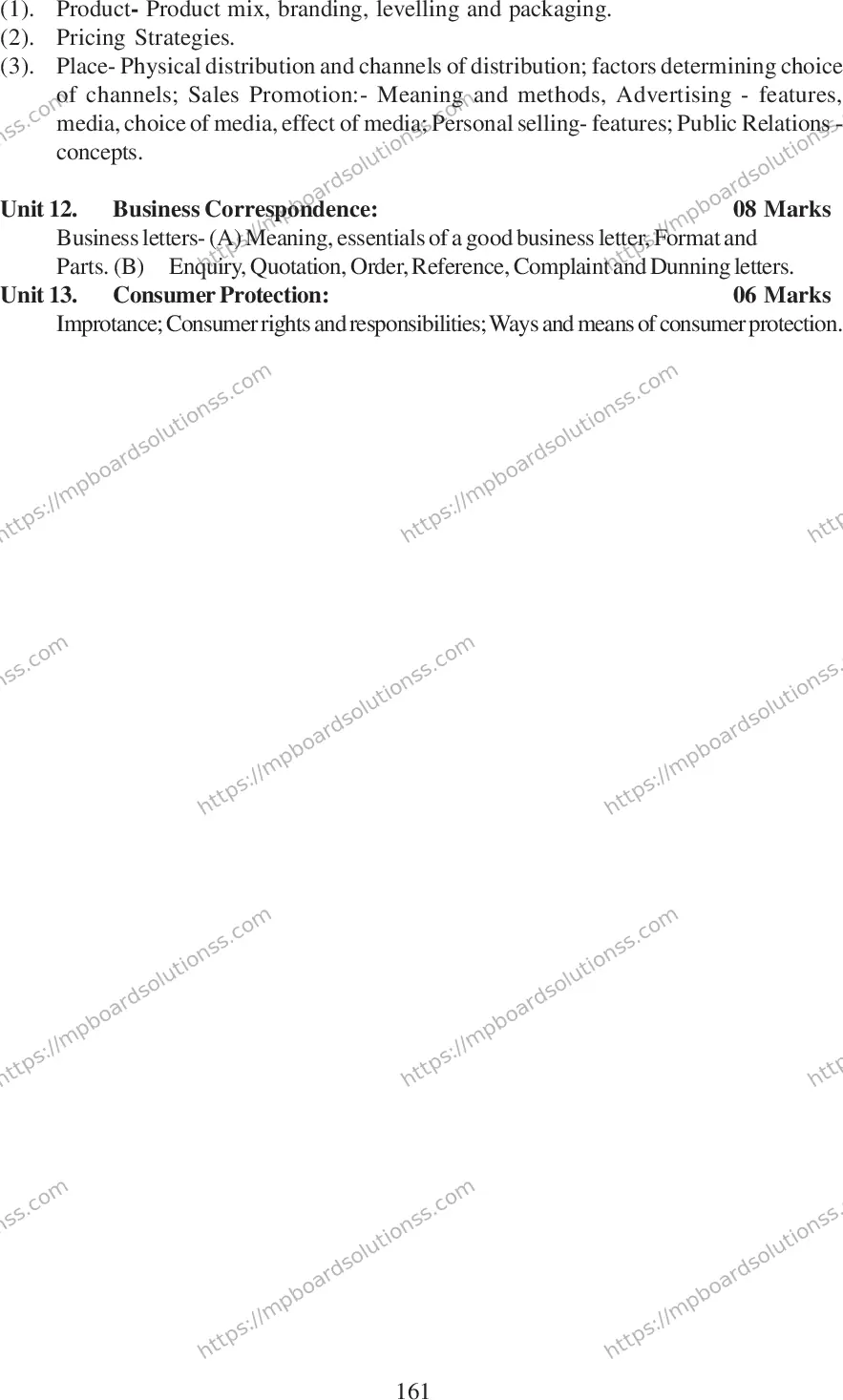 MP Board Class 12 Business Studies 2020-21 Syllabus Image 6