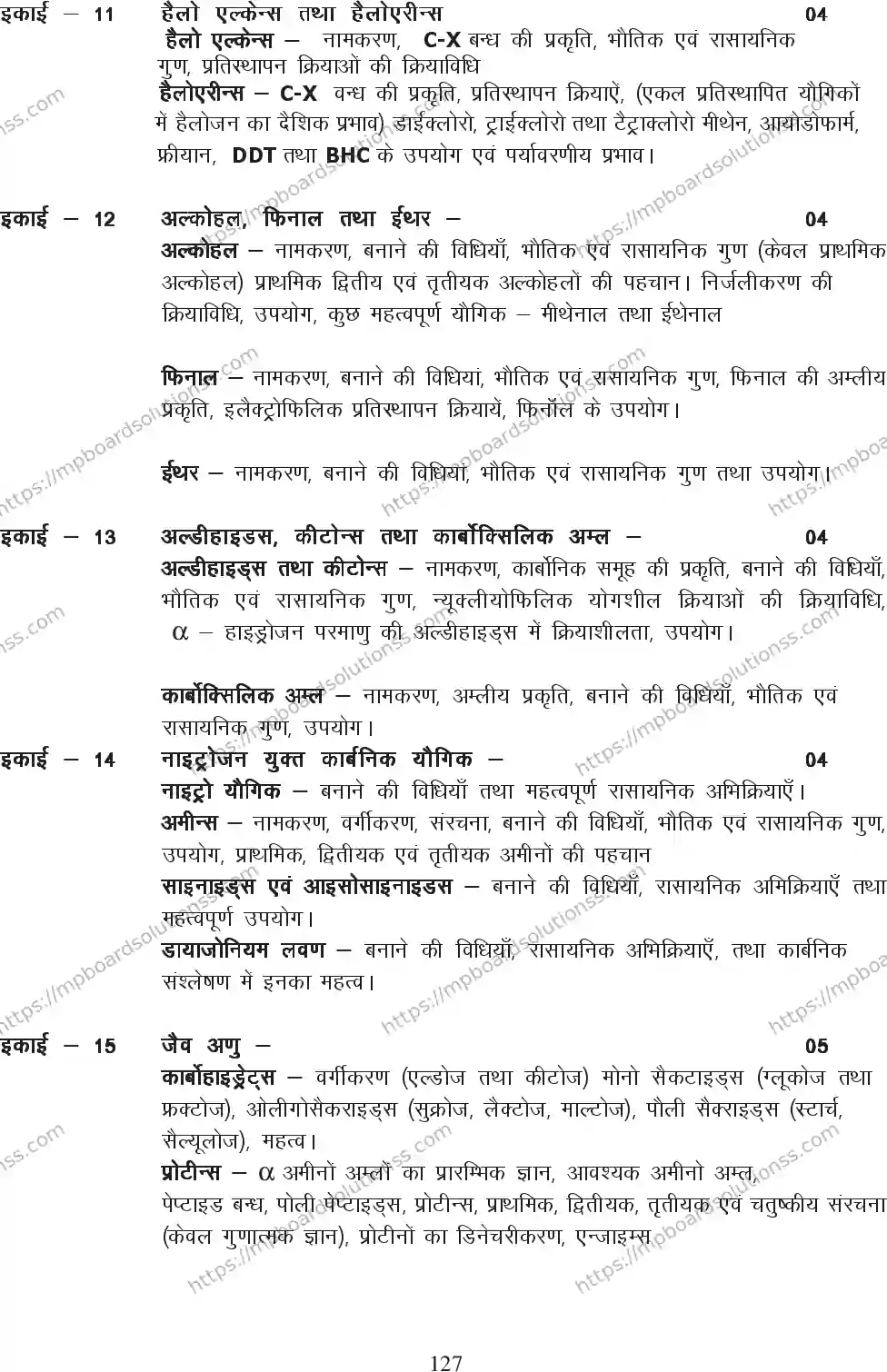 MP Board Class 12 Chemistry 2020-21 Syllabus Image 6