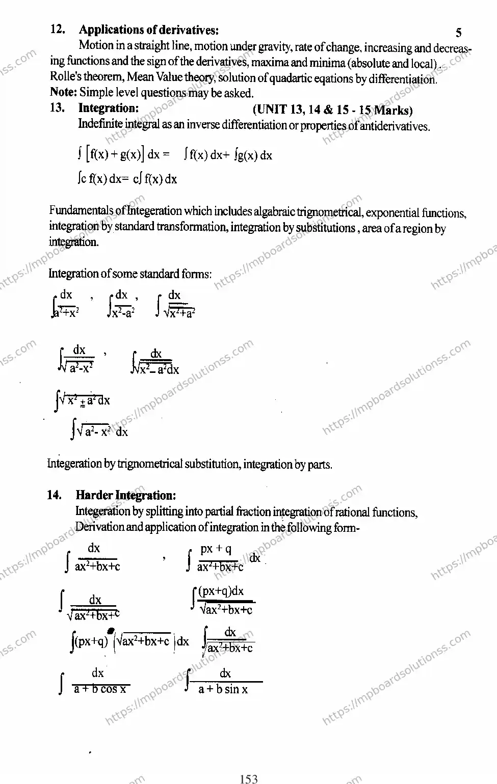 MP Board Class 12 Mathematics 2020-21 Syllabus Image 11