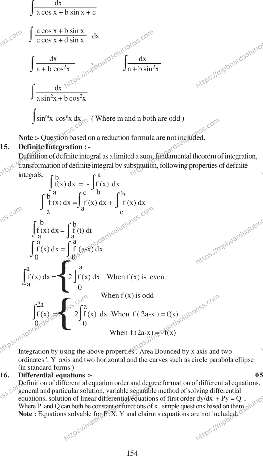 MP Board Class 12 Mathematics 2020-21 Syllabus Image 12