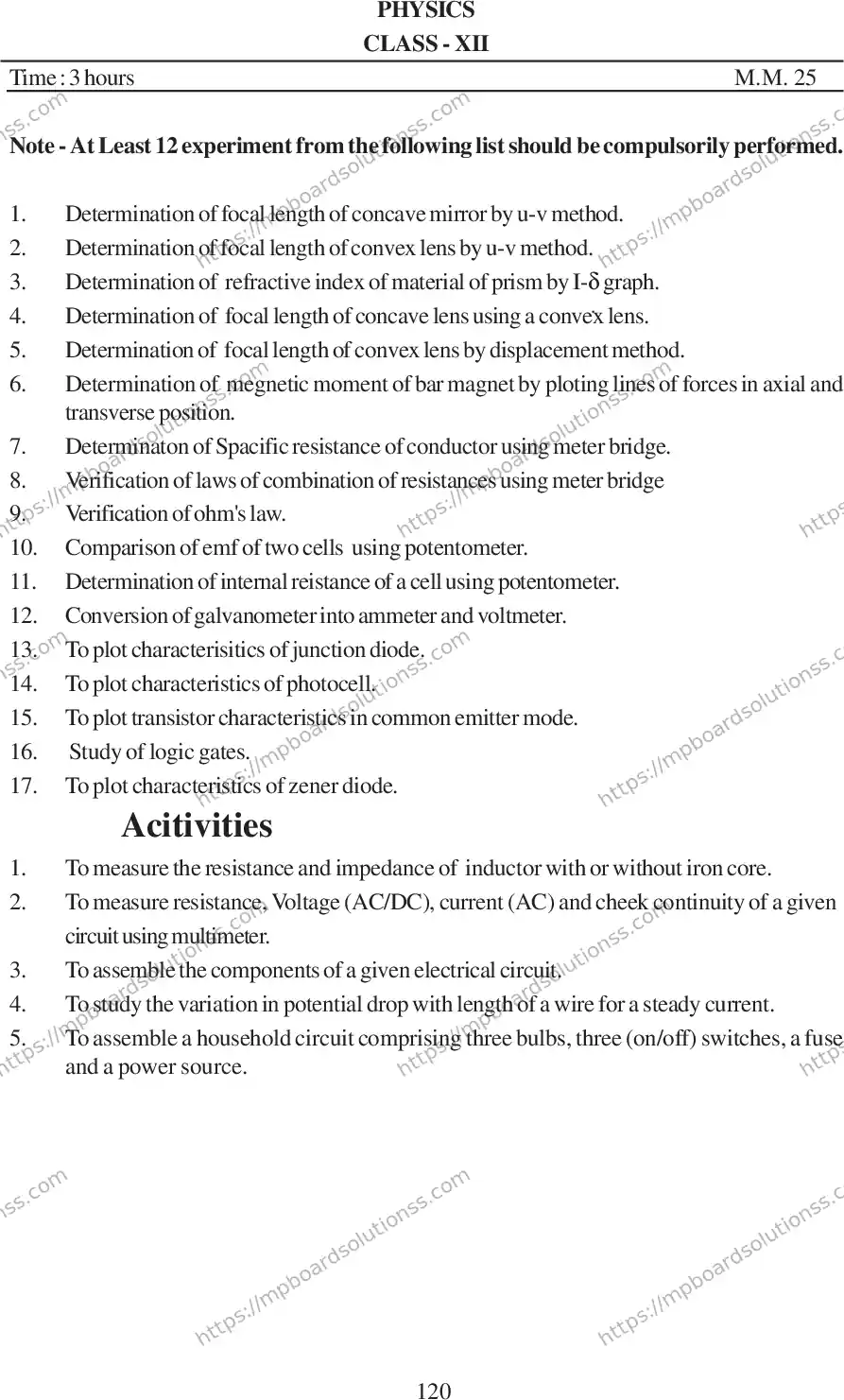 MP Board Class 12 Physics 2020-21 Syllabus Image 13