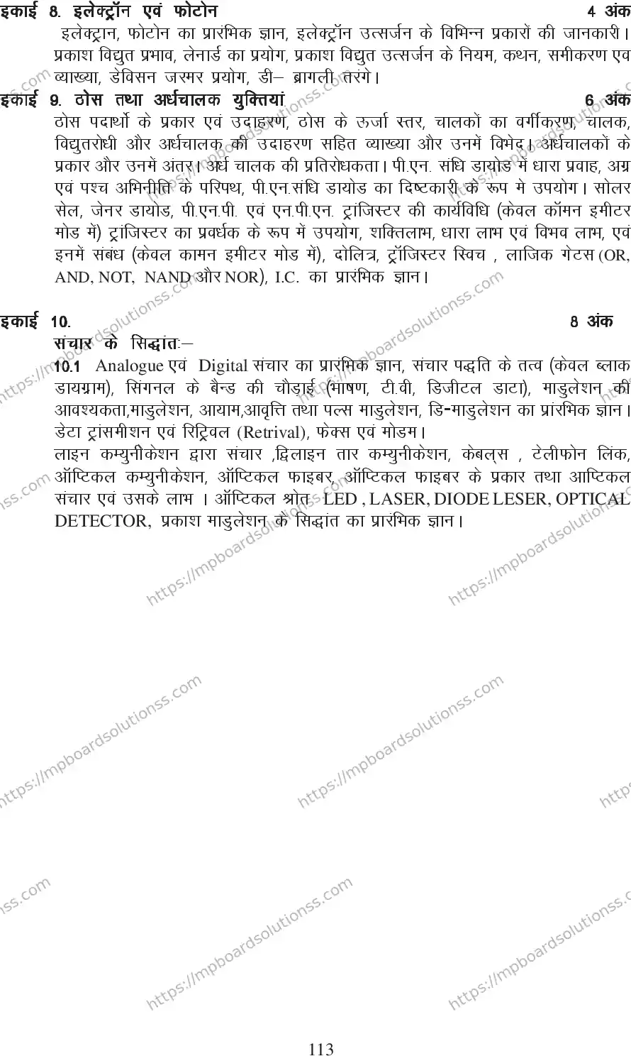 MP Board Class 12 Physics 2020-21 Syllabus Image 6